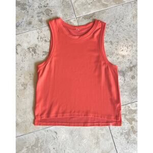 Lululemon Train to Be orange-red tank top sleeveless muscle shirt, 4